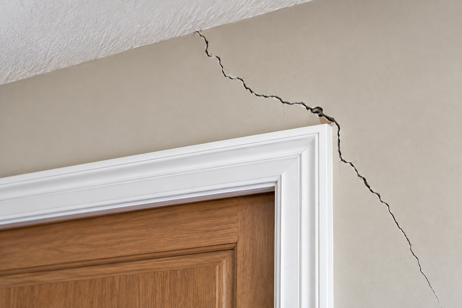 Interior cracking associated with settlement